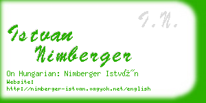 istvan nimberger business card